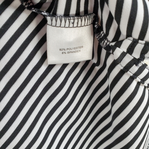 Peter Millar Summer Comfort Polo Golf Shirt B&W Striped Men L Stretch Logo - Picture 11 of 12